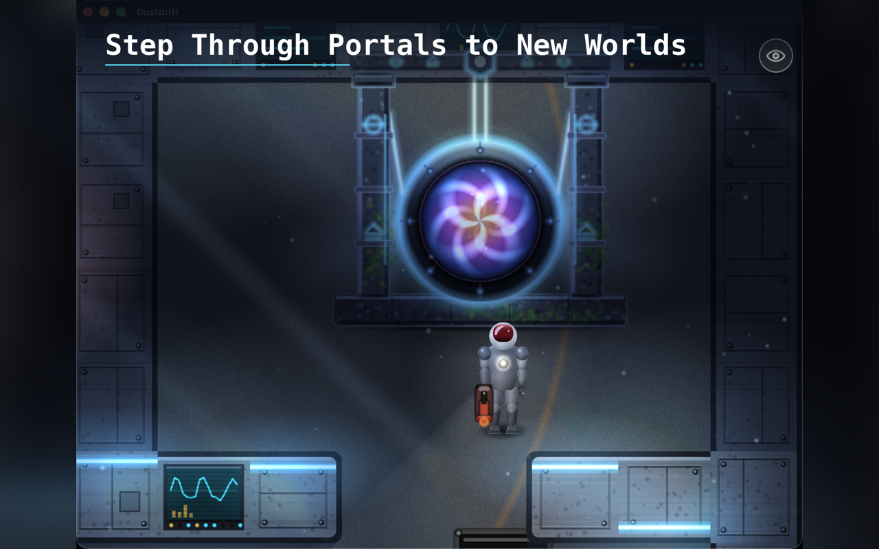 DustDrift on Mac — step through portals to new worlds